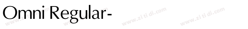 Omni Regular字体转换